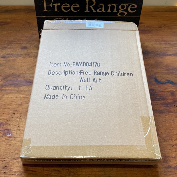 🖼️ Rustic Wood Block Art “CAUTION Free Range Children” 🪵 💫 - Picture 8 of 8